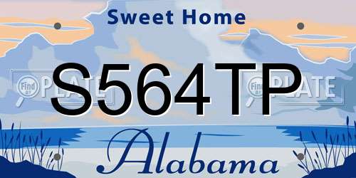 S564TP Alabama License Plate