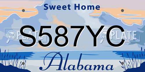 S587YC Alabama License Plate