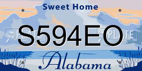 S594EO Alabama License Plate