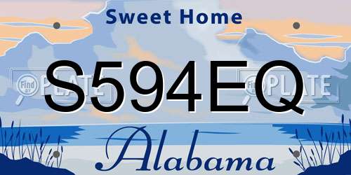 S594EQ Alabama License Plate