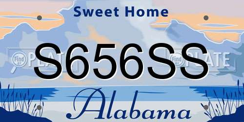 S656SS Alabama License Plate