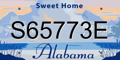 S65773E Alabama License Plate