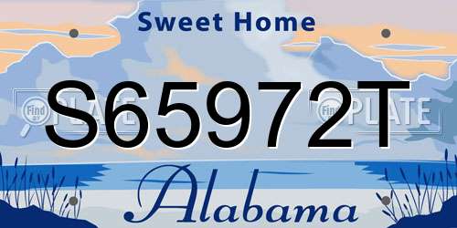 S65972T Alabama License Plate