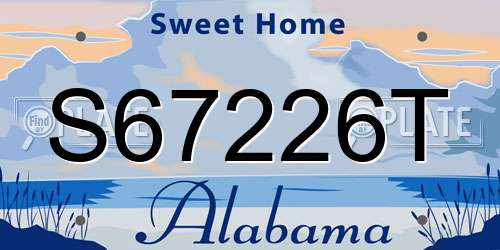S67226T Alabama License Plate