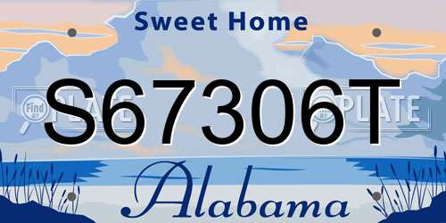 S67306T Alabama License Plate