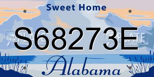 S68273E Alabama License Plate