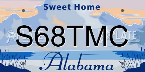 S68TMC Alabama License Plate