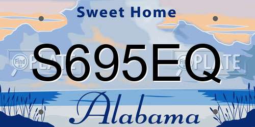 S695EQ Alabama License Plate