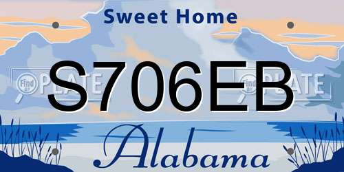 S706EB Alabama License Plate