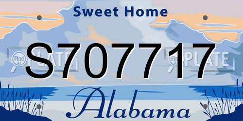 S707717 Alabama License Plate