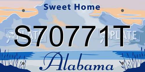 S70771T Alabama License Plate