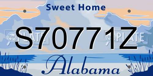 S70771Z Alabama License Plate