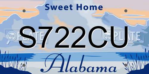 S722CU Alabama License Plate
