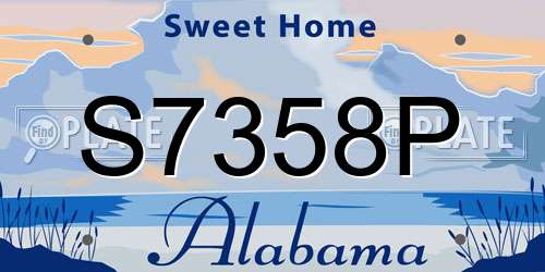 S7358P Alabama License Plate
