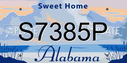 S7385P Alabama License Plate