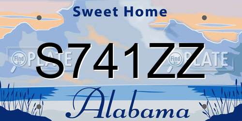 S741ZZ Alabama License Plate