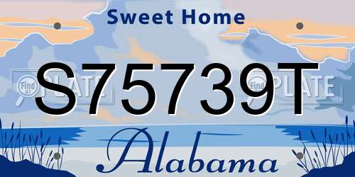 S75739T Alabama License Plate