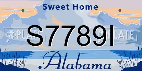 S7789I Alabama License Plate