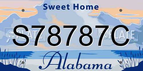 S78787C Alabama License Plate