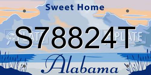 S78824T Alabama License Plate