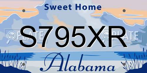 S795XR Alabama License Plate
