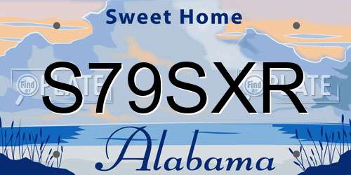 S79SXR Alabama License Plate