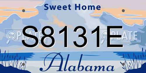 S8131E Alabama License Plate