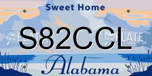 S82CCL Alabama License Plate