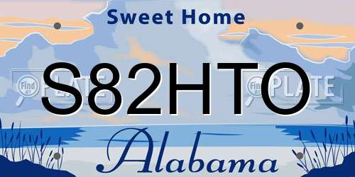 S82HTO Alabama License Plate