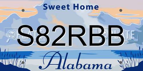 S82RBB Alabama License Plate