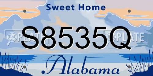 S8535Q Alabama License Plate