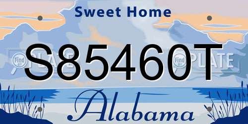 S85460T Alabama License Plate