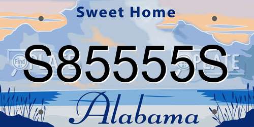 S85555S Alabama License Plate