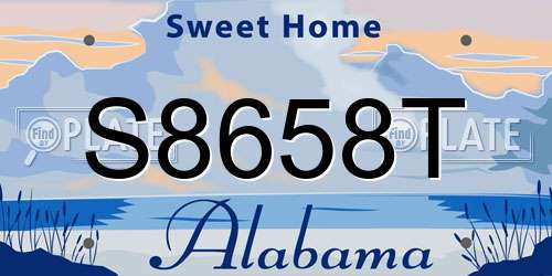 S8658T Alabama License Plate