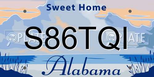 S86TQI Alabama License Plate