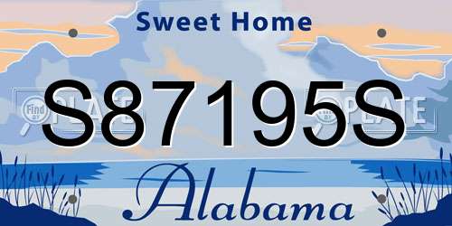 S87195S Alabama License Plate