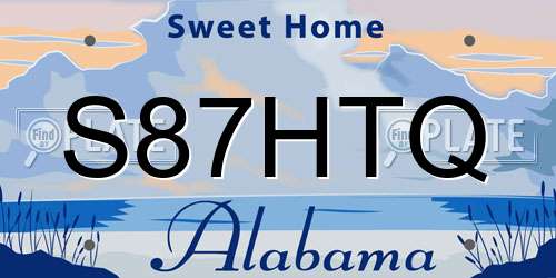 S87HTQ Alabama License Plate