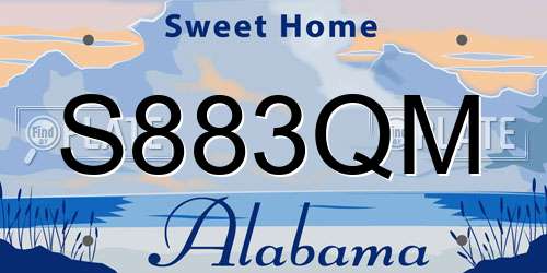 S883QM Alabama License Plate