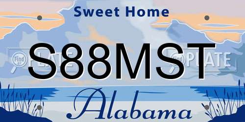 S88MST Alabama License Plate