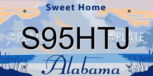 S95HTJ Alabama License Plate