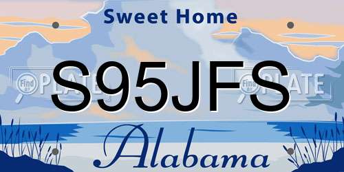 S95JFS Alabama License Plate