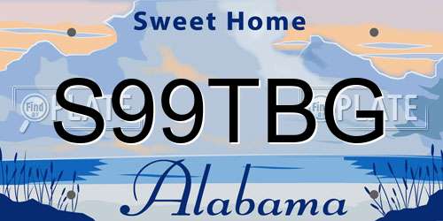 S99TBG Alabama License Plate