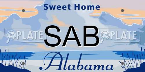 SAB Alabama License Plate