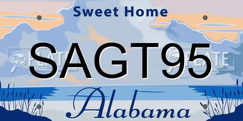 SAGT95 Alabama License Plate