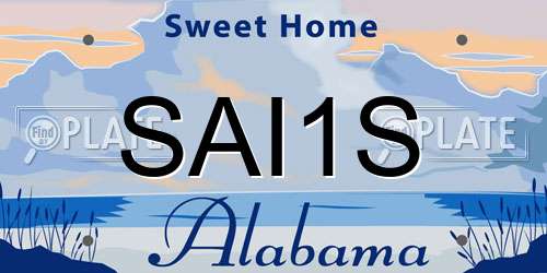 SAI1S Alabama License Plate