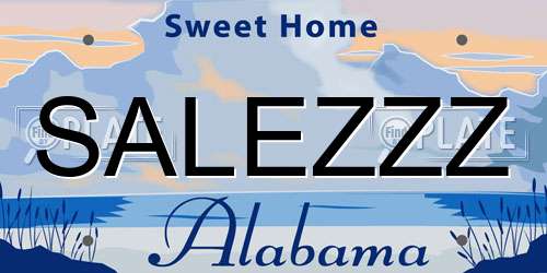 SALEZZZ Alabama License Plate