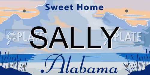 SALLY Alabama License Plate