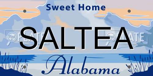 SALTEA Alabama License Plate