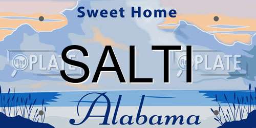SALTI Alabama License Plate