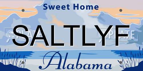 SALTLYF Alabama License Plate